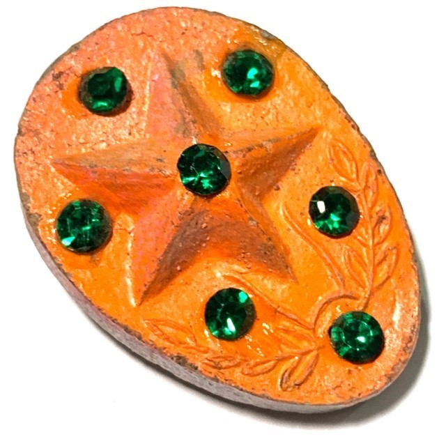 Daw Nai Pan Nai Pon 2 Sided Lucky Star with Ploi Sek Gems Luang Por Pina Wat Sanom Lao