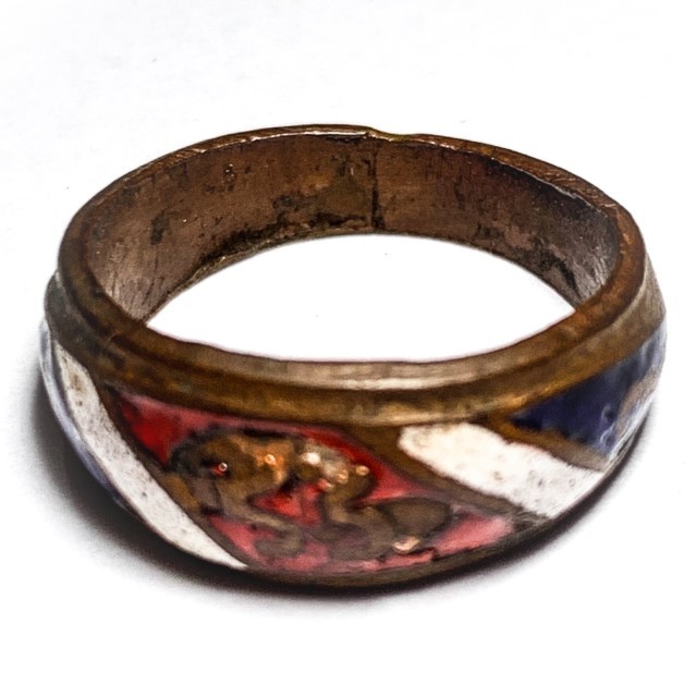 Hwaen Arahang Long Ya Tong Chart 2495 BE 1.7 Cm Ring of Protection Luang Por Jong Wat Na Tang Nork