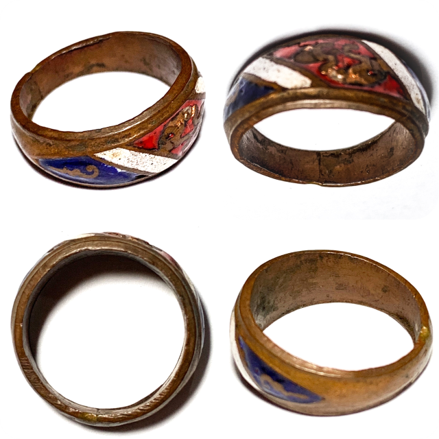 Hwaen Arahang Long Ya Tong Chart 2495 BE 1.7 Cm Ring of Protection Luang Por Jong Wat Na Tang Nork