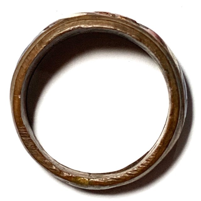 Hwaen Arahang Long Ya Tong Chart 2495 BE 1.7 Cm Ring of Protection Luang Por Jong Wat Na Tang Nork