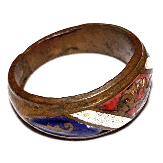 Hwaen Arahang Long Ya Tong Chart 2495 BE 1.7 Cm Ring of Protection Luang Por Jong Wat Na Tang Nork