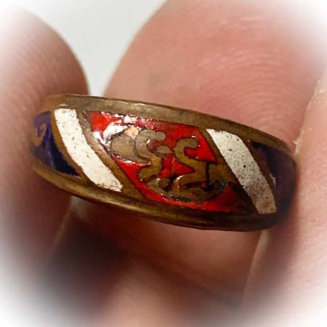 Hwaen Arahang Long Ya Tong Chart 2495 BE 1.7 Cm Ring of Protection Luang Por Jong Wat Na Tang Nork