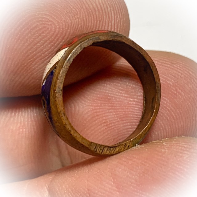 Hwaen Arahang Long Ya Tong Chart 2495 BE 1.7 Cm Ring of Protection Luang Por Jong Wat Na Tang Nork