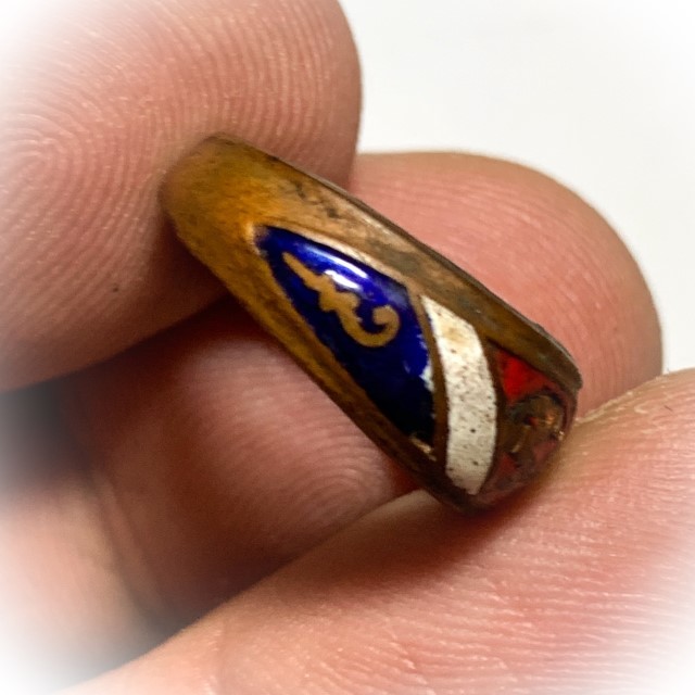 Hwaen Arahang Long Ya Tong Chart 2495 BE 1.7 Cm Ring of Protection Luang Por Jong Wat Na Tang Nork