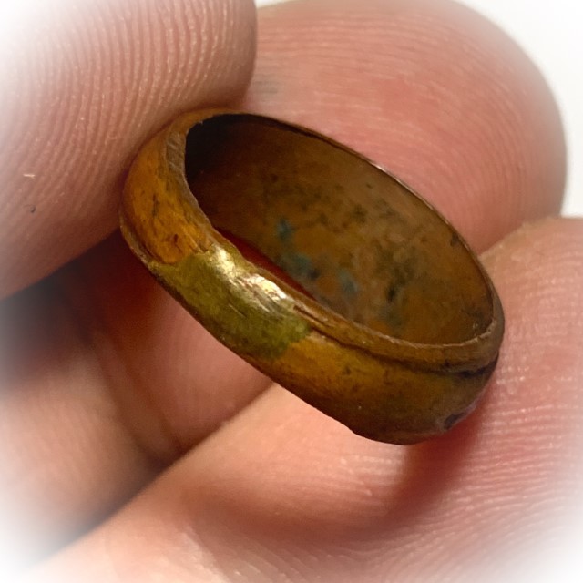 Hwaen Arahang Long Ya Tong Chart 2495 BE 1.7 Cm Ring of Protection Luang Por Jong Wat Na Tang Nork