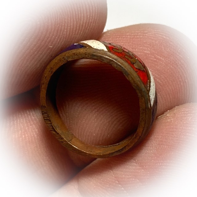 Hwaen Arahang Long Ya Tong Chart 2495 BE 1.7 Cm Ring of Protection Luang Por Jong Wat Na Tang Nork