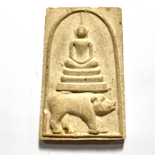 Pra Somdej Pim Khee Moo Pim Jumbo Run Pised Buddha Riding Wild Boar Amulet Luang Por Seng Wat Bang Na 2525 BE
