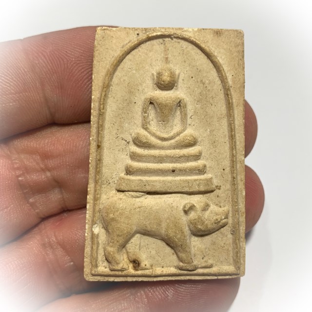 Pra Somdej Pim Khee Moo Pim Jumbo Run Pised Buddha Riding Wild Boar Amulet Luang Por Seng Wat Bang Na 2525 BE