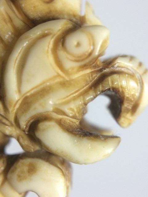 Kochasri Sam Khwan Nga Gae Carved Singha Himapant Elephant-Lion Luang Por Derm Wat Nong Po Free EMS