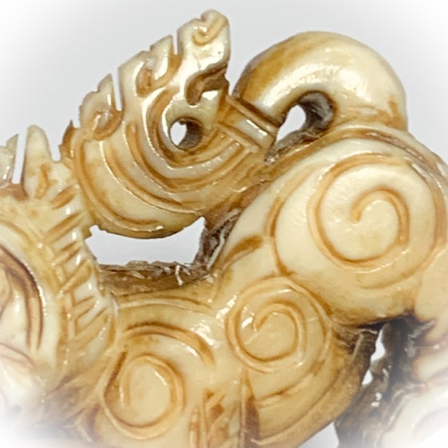 Kochasri Sam Khwan Nga Gae Carved Singha Himapant Elephant-Lion Luang Por Derm Wat Nong Po Free EMS