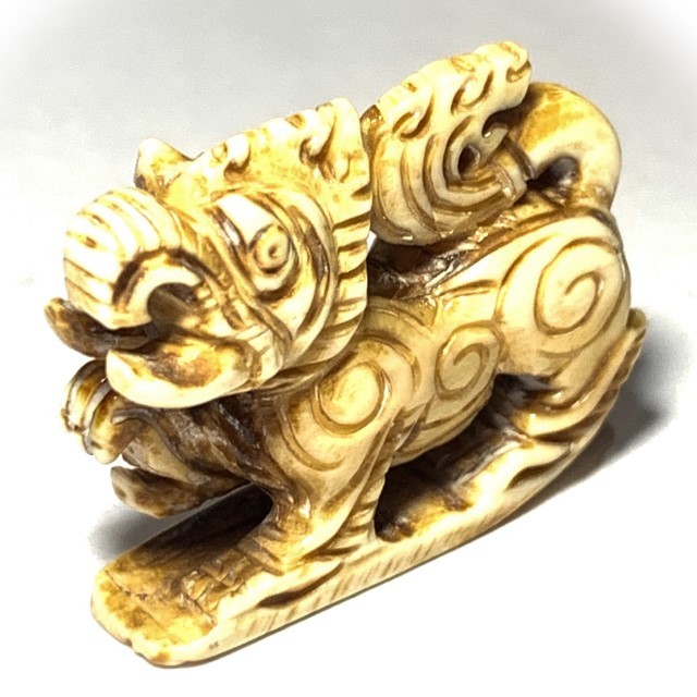 Kochasri Sam Khwan Nga Gae Carved Singha Himapant Elephant-Lion Luang Por Derm Wat Nong Po Free EMS