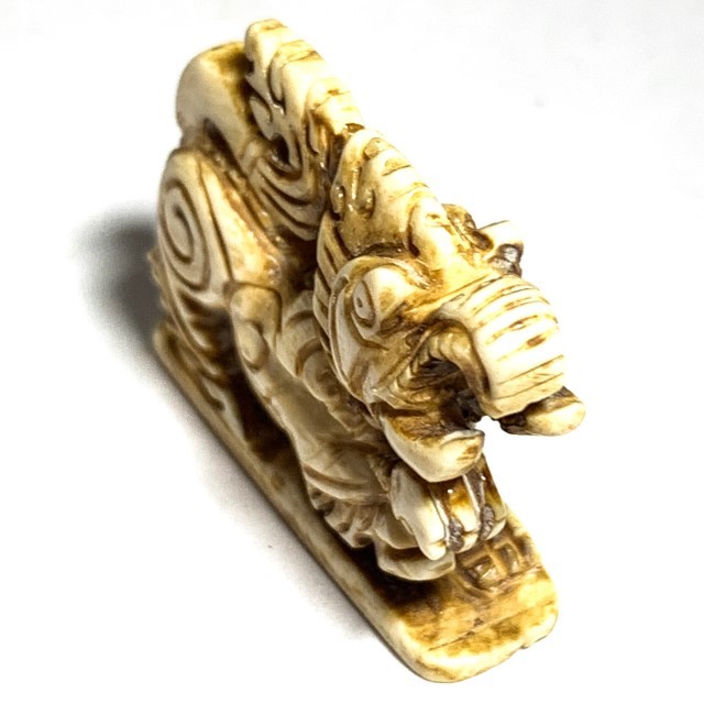 Kochasri Sam Khwan Nga Gae Carved Singha Himapant Elephant-Lion Luang Por Derm Wat Nong Po Free EMS