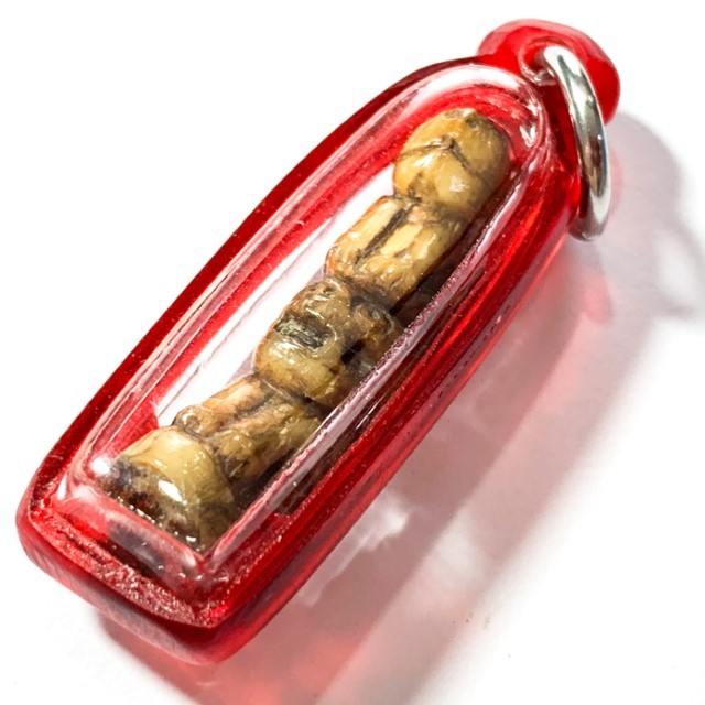 Khiaw Sue Gae Twin Tiger Amulet 2 Pim Carved Tooth 4 Cm Luang Por Parn Wat Bang Hia