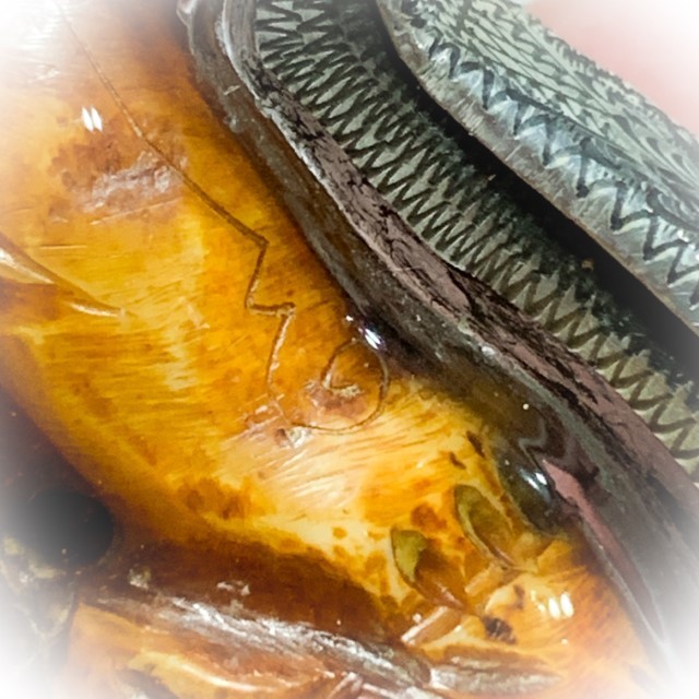 Khiaw Suea Kroeng Gae Tiger Tooth Amulet 4 Inches Hand Spell Inscriptions Silver Custom Casing Luang Por Parn Wat Bang Hia Free EMS