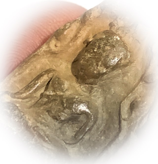 Pra Khun Phaen Kru Ban Krang Pim Plai Koo Twin Buddha Ancient 500 Years Old Sacred Clay Hiding Place Amulet