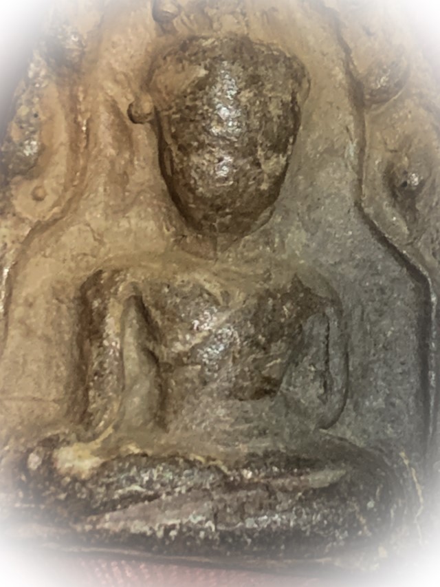 Pra Khun Phaen Kru Ban Krang Pim Plai Koo Twin Buddha Ancient 500 Years Old Sacred Clay Hiding Place Amulet