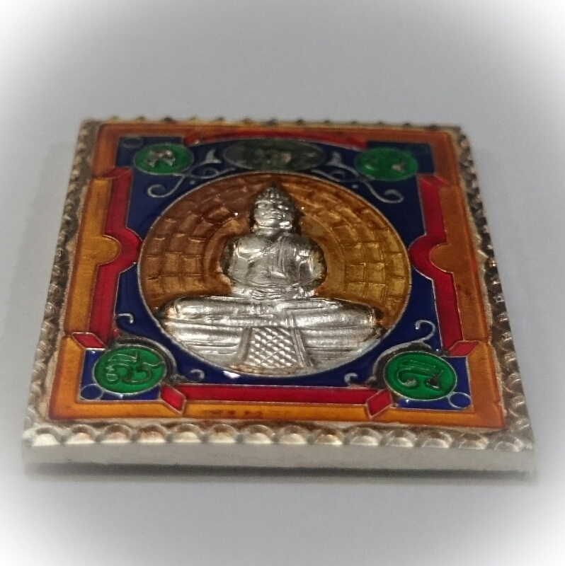 Rian Stamp Luang Por Sotorn (Yellow) - Nuea Galai Ngern Long Ya Benjarongk - Uposadha Building Edition 2539 BE