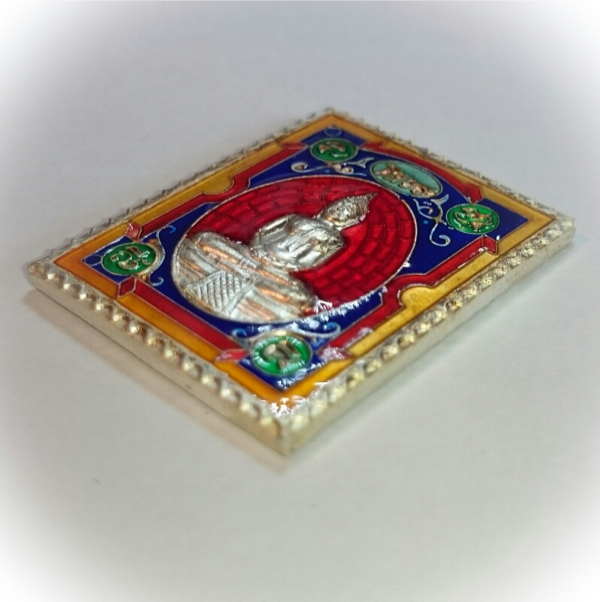Rian Stamp Luang Por Sotorn (Red) - Nuea Galai Ngern Long Ya Benjarongk - Uposadha Building Edition 2539 BE