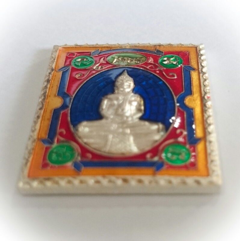 Rian Stamp Luang Por Sotorn (Blue) - Nuea Galai Ngern Long Ya Benjarongk - Uposadha Building Edition 2539 BE