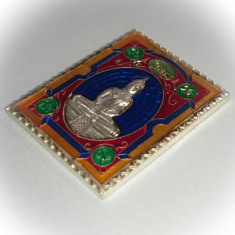 Rian Stamp Luang Por Sotorn (Blue) - Nuea Galai Ngern Long Ya Benjarongk - Uposadha Building Edition 2539 BE