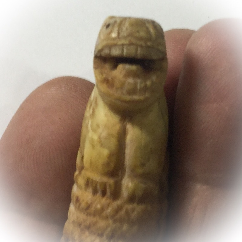 Khiaw Suea Tiger Tooth Amulet - Luang Por Nok - Wat Sangkasi - Circa 2450 BE - Kong Grapan Chadtri Maha Amnaj Talismanic Amulet of Master Class Status