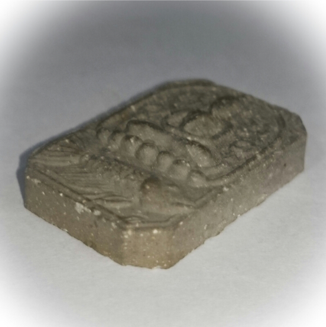 Buddha Riding on Siamese Fighting Fish Amulet 2520 BE - Black Sacred Powders - Luang Por Chern Wat Koke Tong (Ayuttaya)
