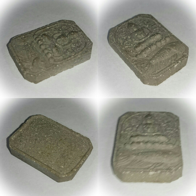 Buddha Riding on Siamese Fighting Fish Amulet 2520 BE - Black Sacred Powders - Luang Por Chern Wat Koke Tong (Ayuttaya)