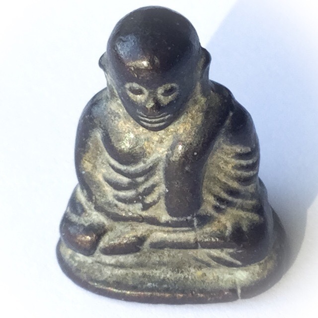 Roop Lor Pra Luang Por Ngern Pim Niyom 2460 BE - Ancient Amulet Wat Bang Klan - Nuea Loha - Kru Wat Khao Pra Dtai Archeological Find 02700