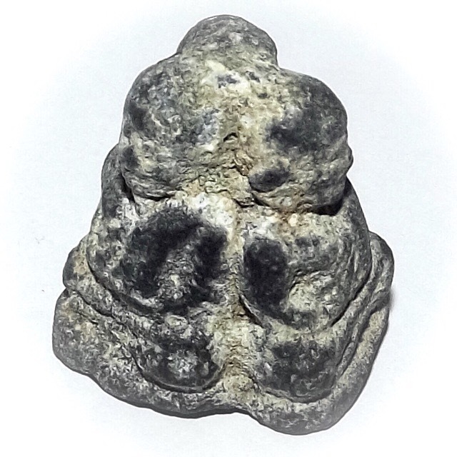Roop Lor Pra Luang Por Ngern Sam Gler Triple Sided Ancient Amulet 2460 BE - Nuea Loha - Kru Wat Khao Pra Dtai Archeological Find 02761