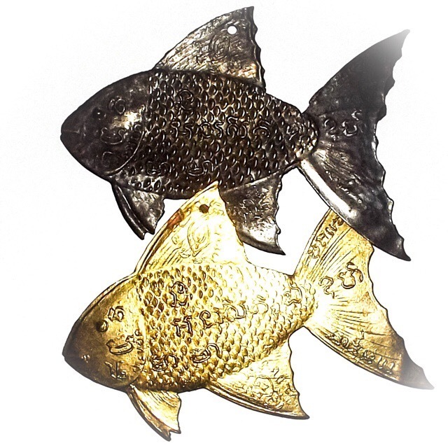 Pla Tapian Koo Ngern-Tong Lucky Barb Fish for Prosperity and Good Business - 4 Inches - Luang Por Te Wat Sam Ngam Pla Tapian Koo Ngern-Tong Lucky Barb Fish for Prosperity and Good Business - 4 Inches - Luang Por Te Wat Sam Ngam