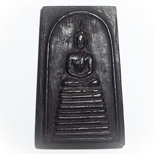 Pra Somdej Gao Chan Nuea Mai Sao Bote - Carved Shrine Room Pillar Wood - Luang Phu Rian Wat Nong Bua 2494 BE 02810