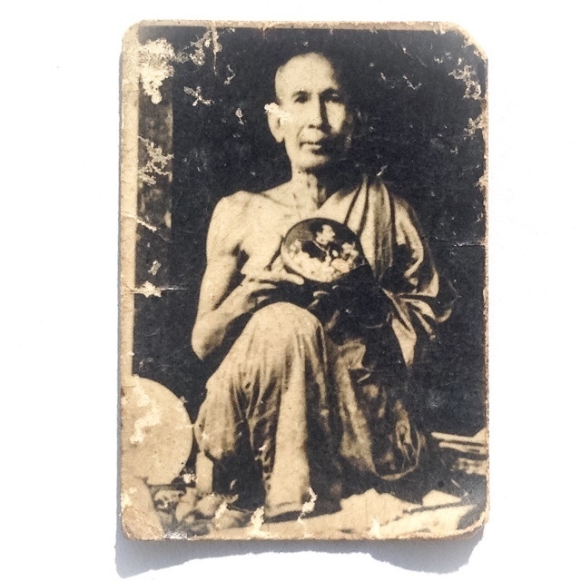 Roop Tai Kroo Ba Ajarn 2485 BE - Guru Monk Photograph Blessed by Luang Por Opasi - Asrom Bang Mot 02827