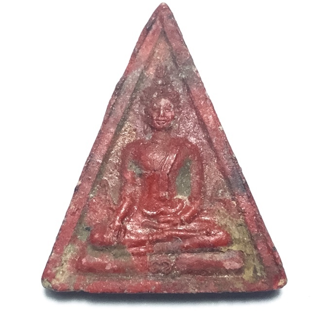 Pra Somdej Paya Bparamadth Pim A-A Extremely Rare 2 sided Buddha Amulet - Luang Por Pina - Wat Sanom Lao 03007