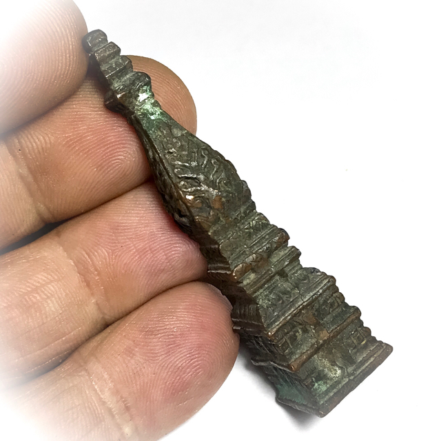 Roop Lor Pratat Panom Jamlong 2 Inches High Sacred Buddha Relic Chedi Stupa of Wat Pratat Panom Circa 2500 BE