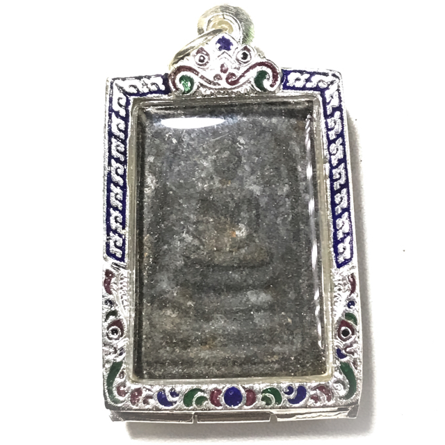 Pra Somdej Pim Bang Khun Prohm 2506 BE Solid Silver Casing 2 Blessing Ceremonies 234 Guru Masters - Wat Prasat 03176