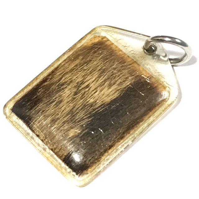 Hnaa Phaag Suea Maha Amnaj Tiger Fur Amulet Hand Inscriptions 2480 BE - Luang Por Jong - Wat Na Tang Nork Hnaa Phaag Suea Maha Amnaj Tiger Fur Amulet Hand Inscriptions 2480 BE - Luang Por Jong - Wat Na Tang Nork