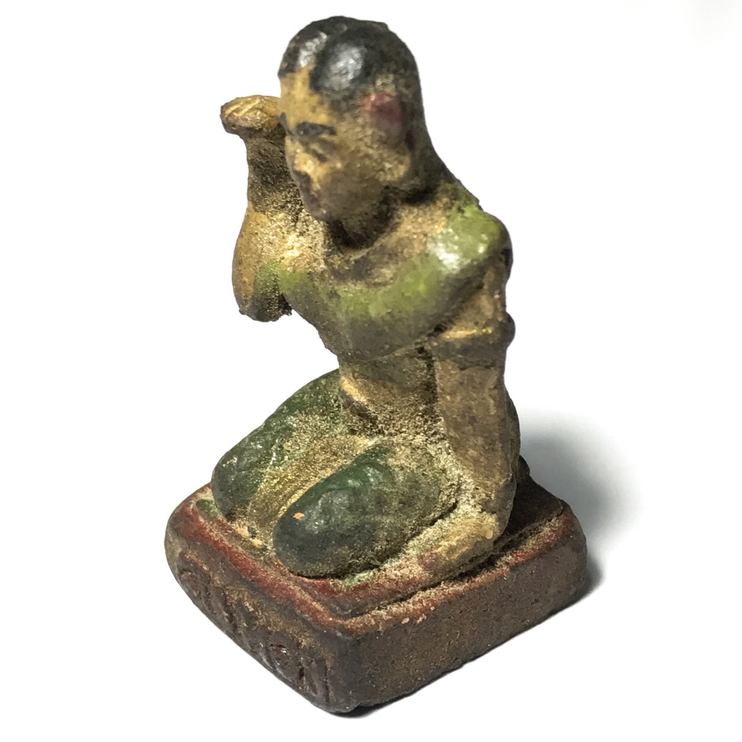 Pra Nang Kwak Antique Loi Ongk Statuette Hand Painted Sacred Earths 4 Cm High - Luang Por Te Wat Sam Ngam Pra Nang Kwak Antique Loi Ongk Statuette Hand Painted Sacred Earths 4 Cm High - Luang Por Te Wat Sam Ngam