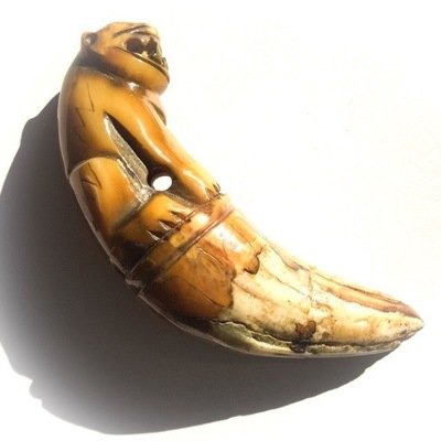 Khiaw Suea Tiger Tooth Amulet - Luang Por Parn Wat Bang Hia (2368 - 2453 BE) - Kong Grapan Chadtri Maha Amnaj Talismanic Amulet of Master Class Status Khiaw Suea Tiger Tooth Amulet - Luang Por Parn Wat Bang Hia (2368 - 2453 BE) - Kong Grapan Chadtri Maha Amnaj Talismanic Amulet of Master Class Status