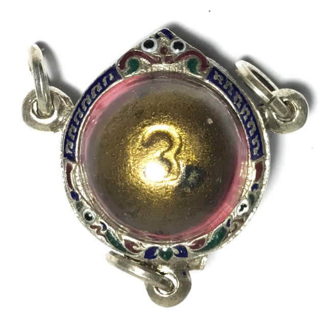Look Om Pong Prai Kumarn Dtok Code 3 Niyom Ta Bronze Wanich Large Size - Luang Phu Tim Wat Laharn Rai - Released 2517 BE at Wat Po Sampant 03322
