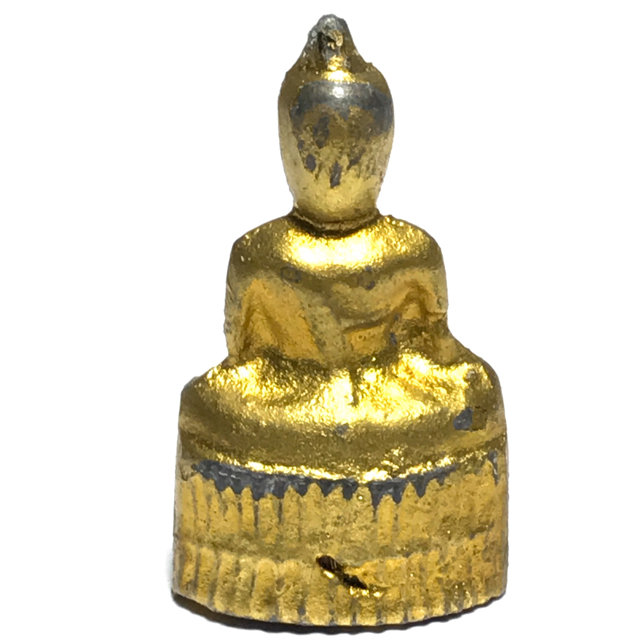 Pra Pim Praput Chin Dtakua Galai Tong Fang Khiaw Hmaa Pha Circa 2460 BE Buddha Amulet with Wolf Tooth - Luang Por Dam - Wat Kuti