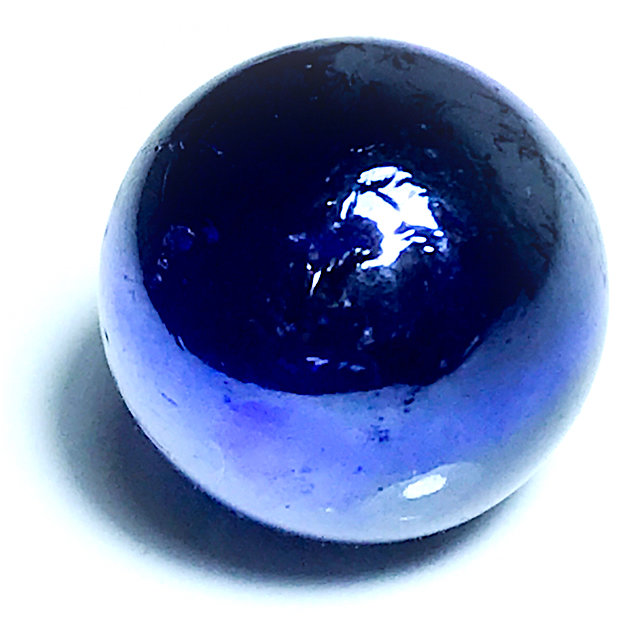 Look Gaew Sarapat Neuk Blue Crystal Wishing Ball 1 Cm - Luang Por Opasi - Asrom Bang Mot 2490 BE 03358