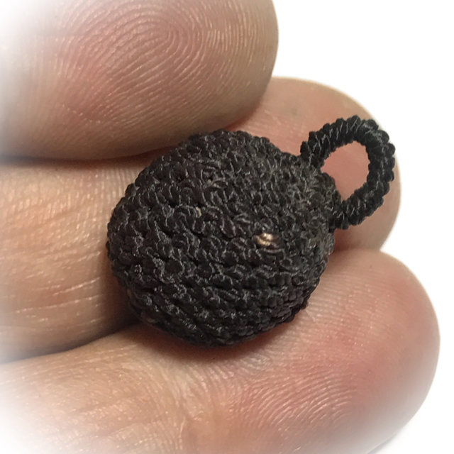 Look Om Nuea Pong Thak Chueak Sacred Powder Wishing Ball Amulet - Luang Phu Rian Wat Bang Rahoeng