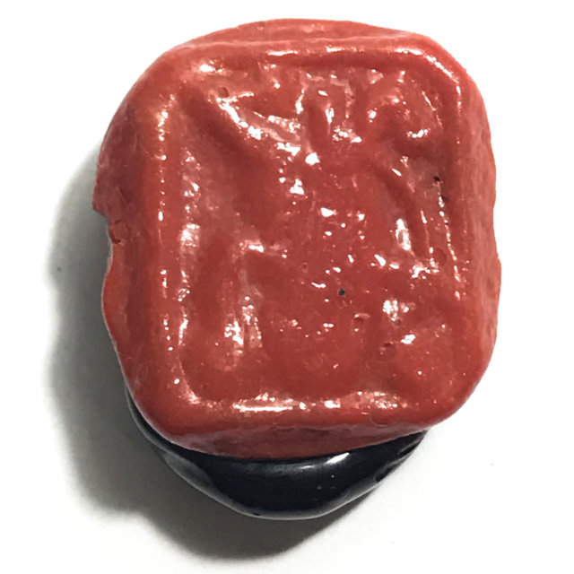 Hanuman See Gorn Nuea Krang Circa 2485 BE 4 Arms Hanuman Yawning at the Moon Red-Black Herbal Resins - Luang Por Opasi Asrom Bang Mot Hanuman See Gorn Nuea Krang Circa 2485 BE 4 Arms Hanuman Yawning at the Moon Red-Black Herbal Resins - Luang Por Opasi Asrom Bang Mot