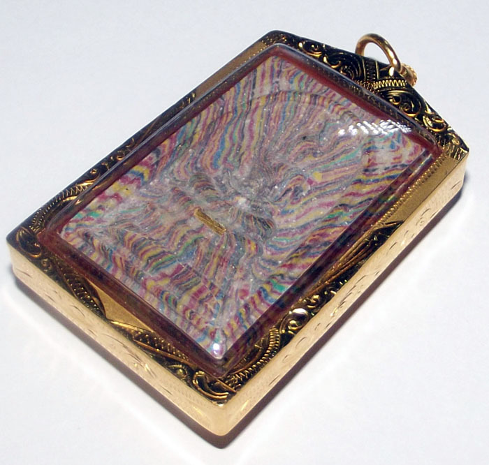 Pra Somdej Sai Rung - Wat Pikul Tong Centenary Edition - Gold Takrut - Luang Por Pae 2535 BE With Solid Gold Casing