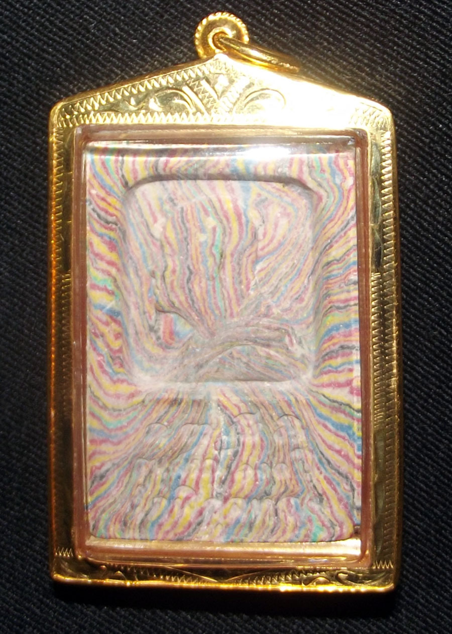 Pra Somdej Sai Rung - Wat Pikul Tong Centenary Edition - Gold Takrut - Luang Por Pae 2535 BE With Solid Gold Casing