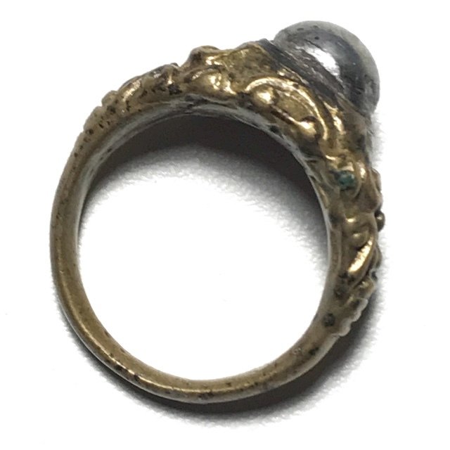 Hwaen Hua Maekapat Circa 2460 BE Magic Ring with Alchemical Substance 1.8 Cm - Luang Por Im - Wat Hua Khao Hwaen Hua Maekapat Circa 2460 BE Magic Ring with Alchemical Substance 1.8 Cm - Luang Por Im - Wat Hua Khao