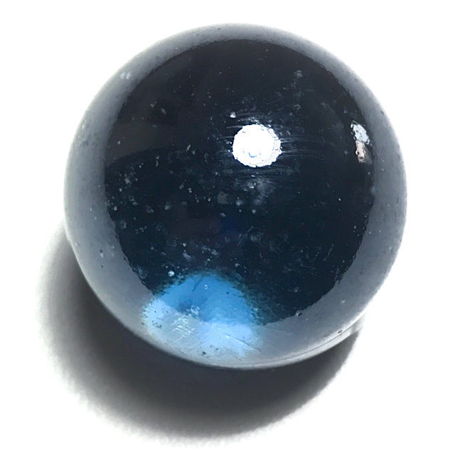 Look Gaew Sarapat Neuk Large Size 1 Inch Blue Crystal Wishing Ball Luang Por Opasi 03488