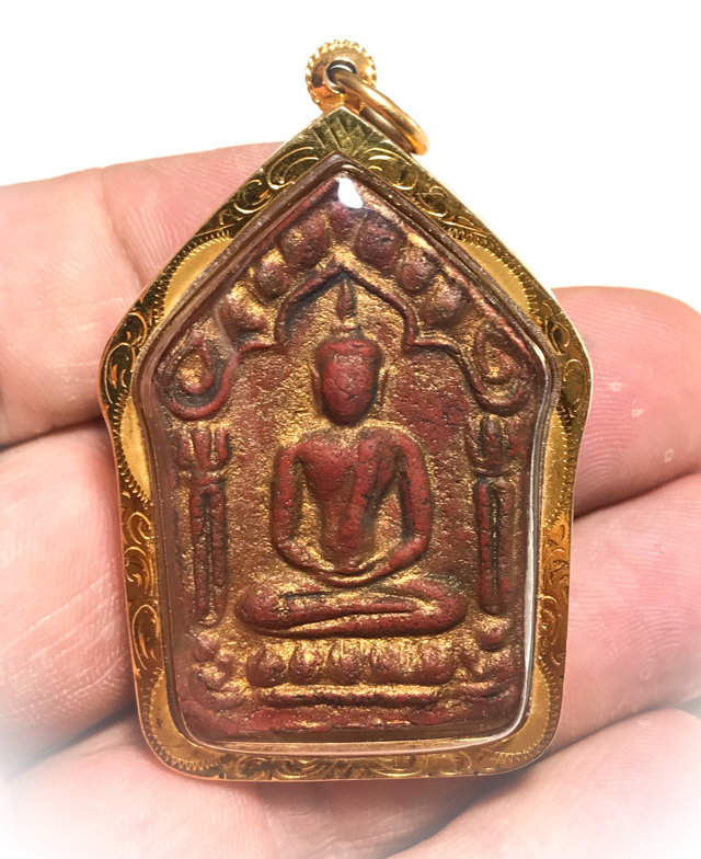 Khun Phaen 15 Pim Yai Niyom Block 2 Nuea Poon Kin Hmak 9 Takrut Sariga Solid Gold Frame Luang Phu Tim