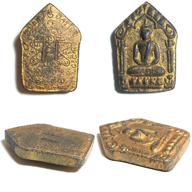 Khun Phaen Prai Kumarn Pim Niyom 2515 BE Block 2 Nuea Wan Plai Dam Takrut Sariga Solid Gold Casing & Authenticity Certificate Free EMS Luang Phu Tim