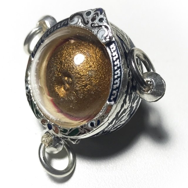 Look Om Pong Prai Kumarn Dtok Code 3 Niyom Ta Bronze Wanich Large 2 Cm Luang Phu Tim Released 2517 BE at Wat Po Sampant